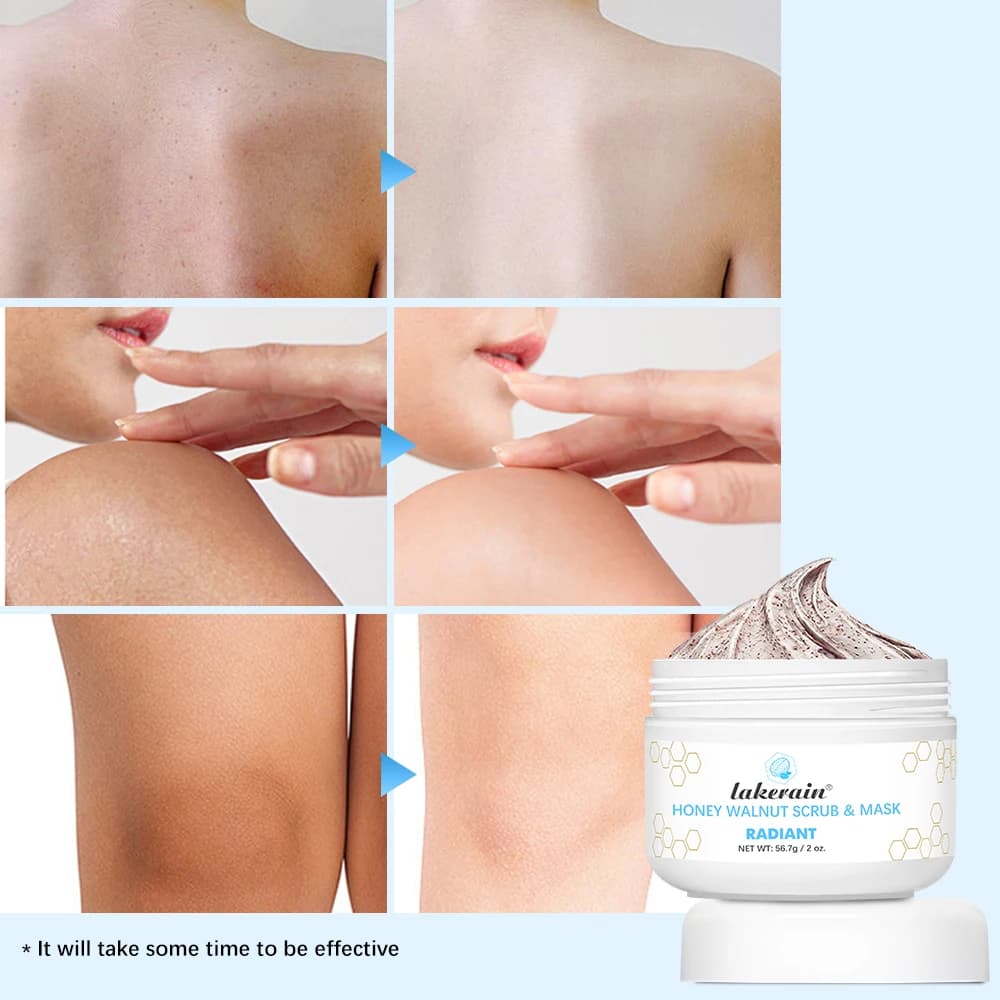 Gommage et masque pour le visage, soin hydratant et nourrissant pour la peau, crème pour le visage au miel et aux noix, exfoliants pour le visage, soins pour la peau