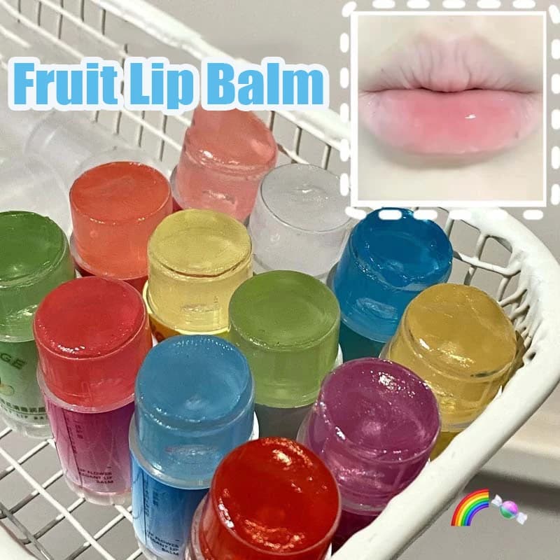 Baume à lèvres hydratant fleur de jasmin noix de coco raisin pomme fruitée crème hydratante fraîche Anti sécheresse nourrir soin des lèvres Gel de gelée