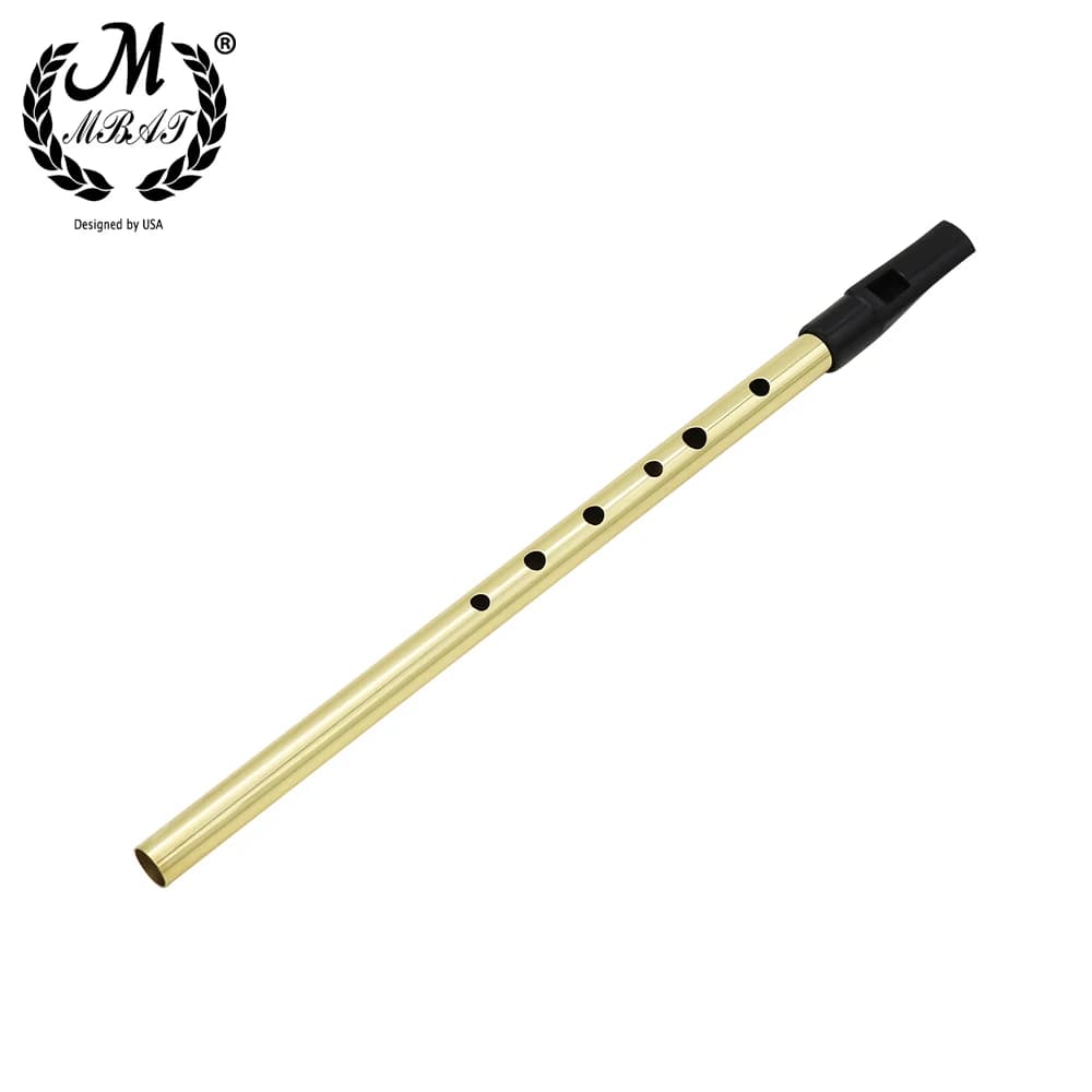 M MBAT – flûte en étain, 6 trous, sifflet irlandais, embout en D, Instrument à vent Portable en métal pour débutants et amateurs de musique
