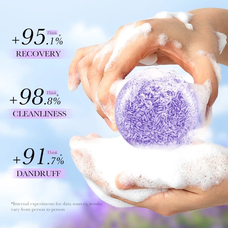 SADOER Savon Solide Capillaire à la Lavande – Shampooing Anti-Croûtes et Séborégulateur pour Cheveux Secs et Abîmés – Nettoyage en Profondeur et Réparation pour des Cheveux Lisses
