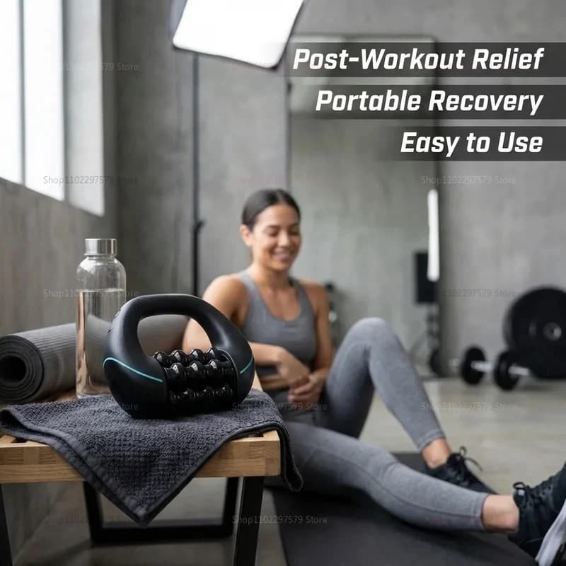 Masseur électrique portatif à rouleaux pour la relaxation musculaire de tout le corps, masseur fascia à rouleaux, rouleau en silicone