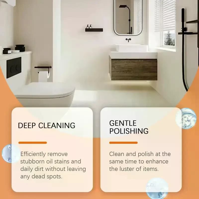Crème Dégraissante et Nettoyante Multi-Usages à l'Huile de Coco pour Cuisine, Brillance et Éclat, Douce et Sans Résidu