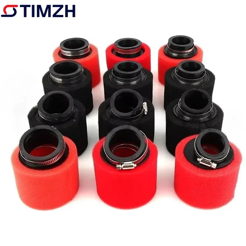 Filtre à Air en mousse 35mm 38mm 42mm 45mm 48mm 50mm 60mm, éponge nettoyante pour cyclomoteur, Scooter, Dirt Pit Bike, moto, noir et rouge