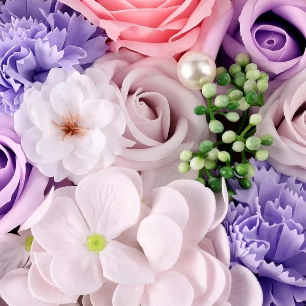 Coffret cadeau de fleurs de savon