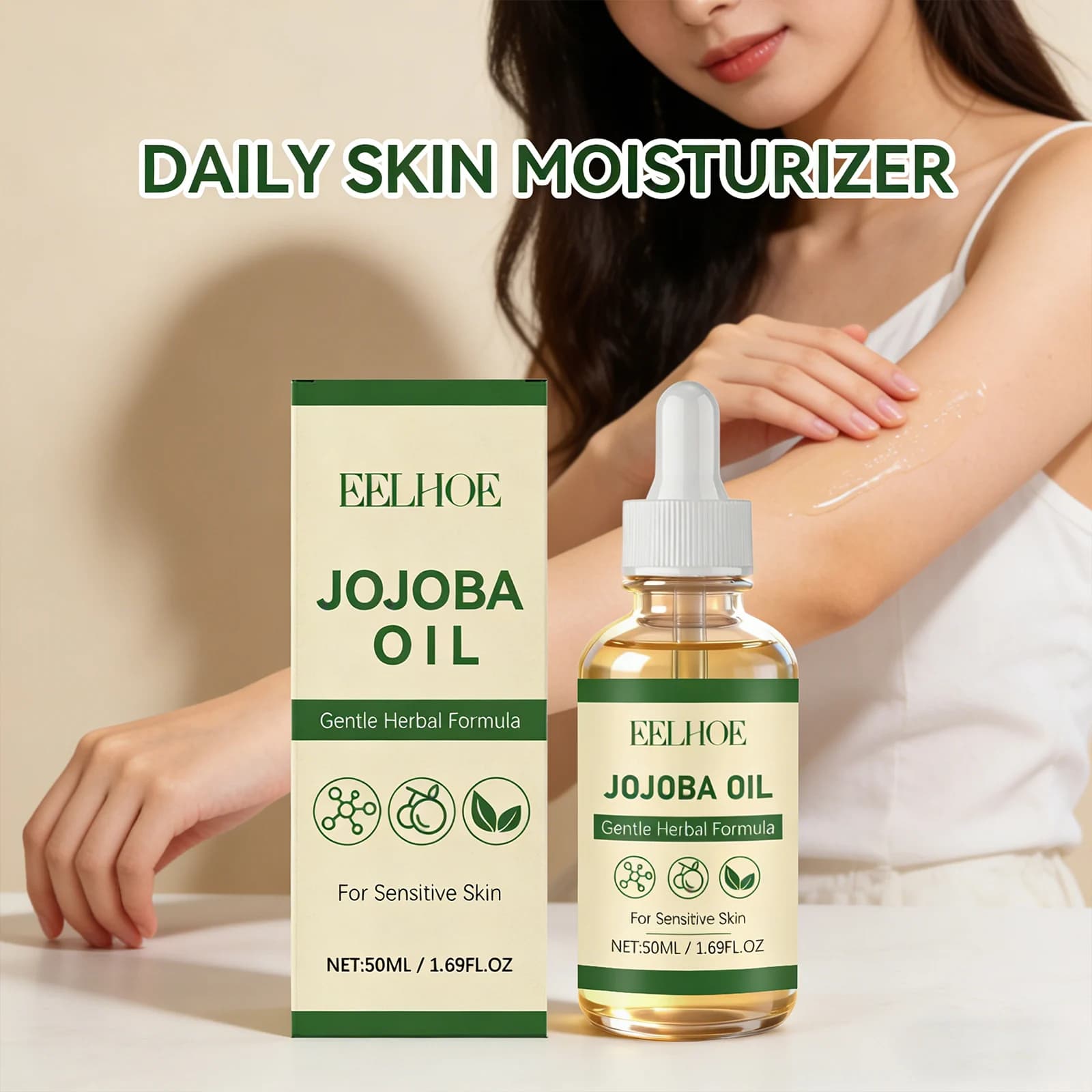 Huile Essentielle Végétale Nourrissante Adoucissante pour la Peau Améliore l'Élasticité Lisse les Cheveux Réduit les Frisottis Hydratante Huiles de Jojoba pour Massage