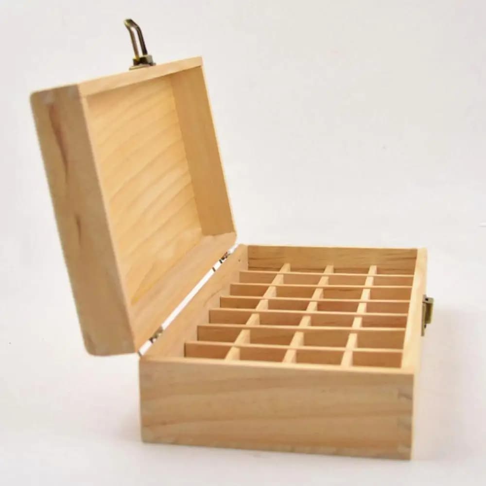 Boîte d'huile essentielle en bois, conteneur organisateur, robuste, léger, excellente savoir-faire, mallette de rangement en bois naturel massif