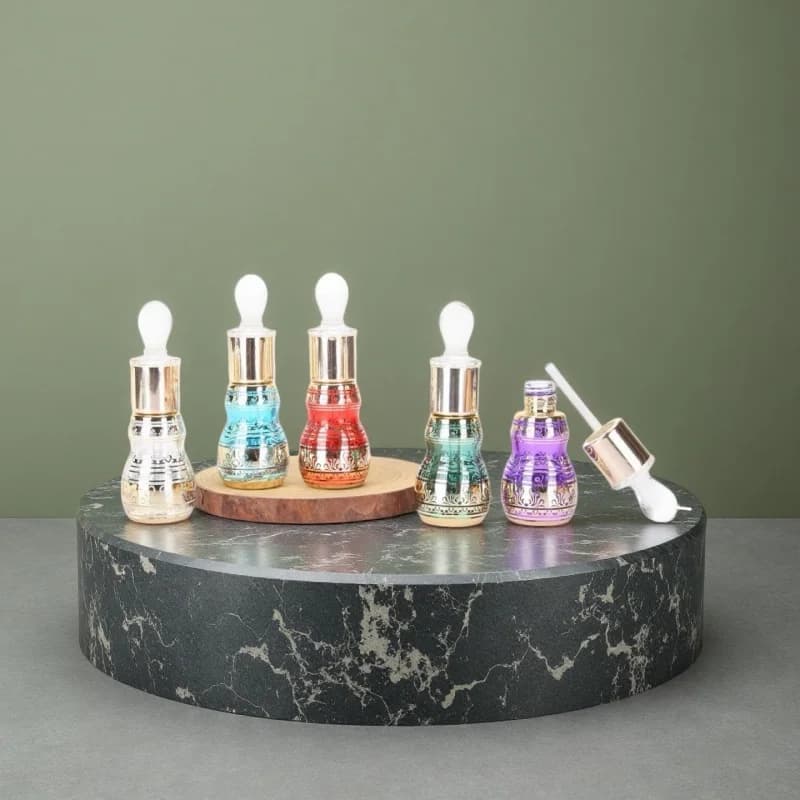 12/36 pièces 12ML bouteille vide en verre à bille huile Attar/bouteille d'huile essentielle