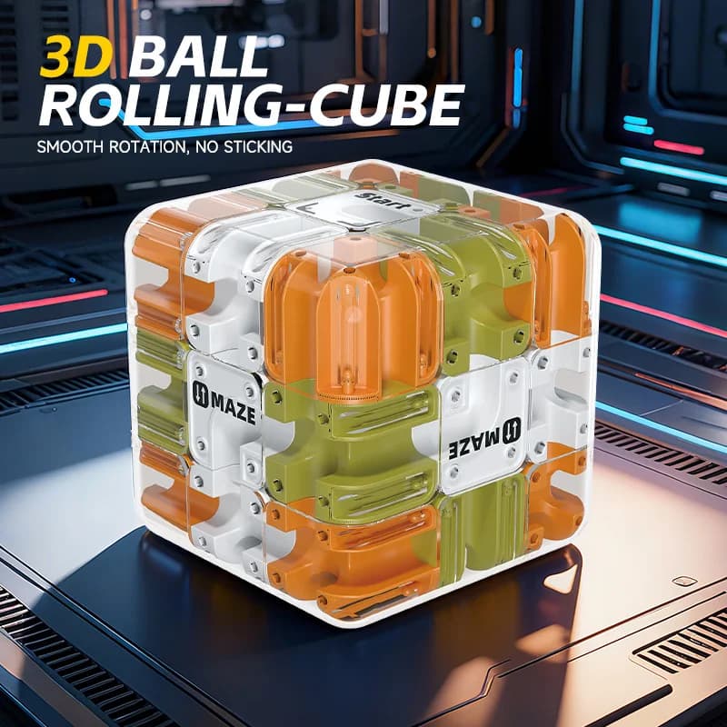 Cube magique roulant à billes 3D, labyrinthe pour enfants, jouet de fidélisation, pensée logique, soulagement du Stress, cadeau d'anniversaire éducatif