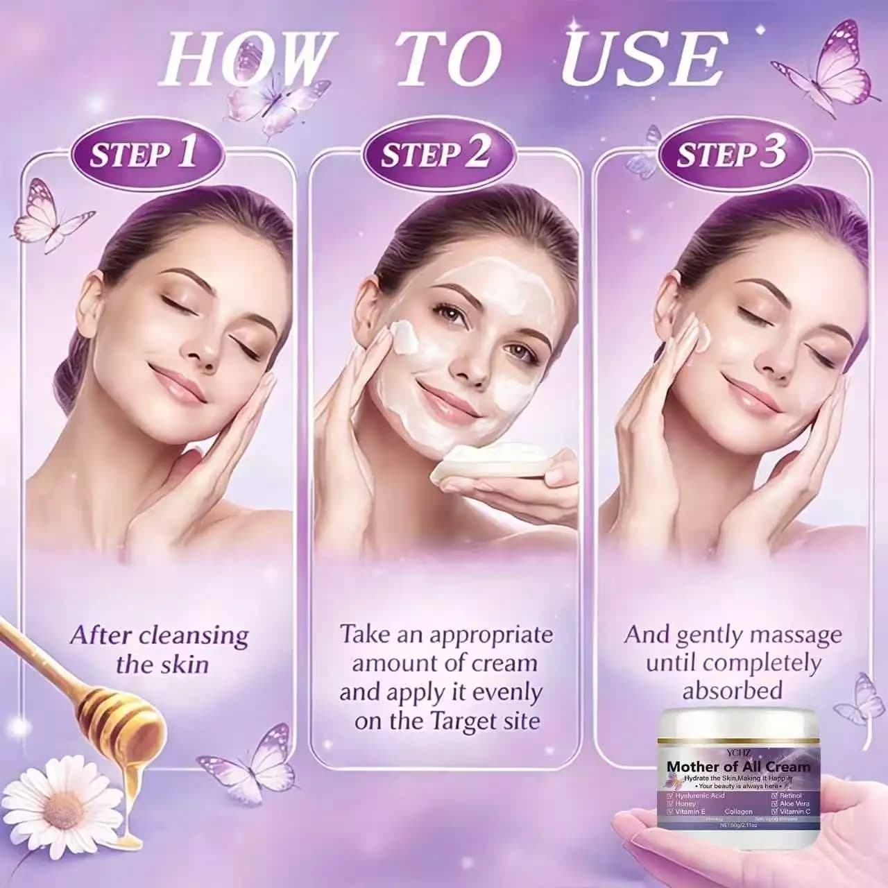 Effet liftant et raffermissant rapide - Ingrédients sûrs : collagène, rétinol, la peau devient plus ferme ! Rajeunit la peau, hydrate, est doux et convient à tous les types de peau, compact et pratiqu