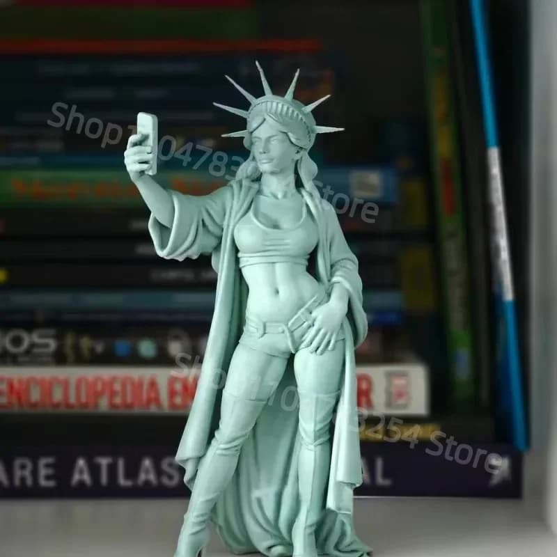 Statue de la liberté créative, Sculpture de déesse d'auto-photographie, artisanat d'art en résine, décoration de bureau familial, collecte de Souvenirs