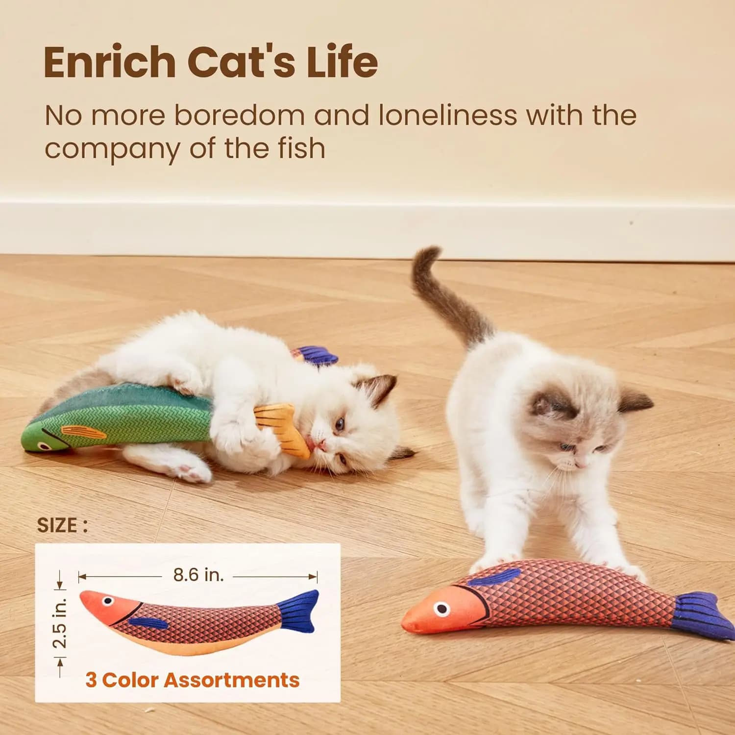 Jouets pour chat poisson