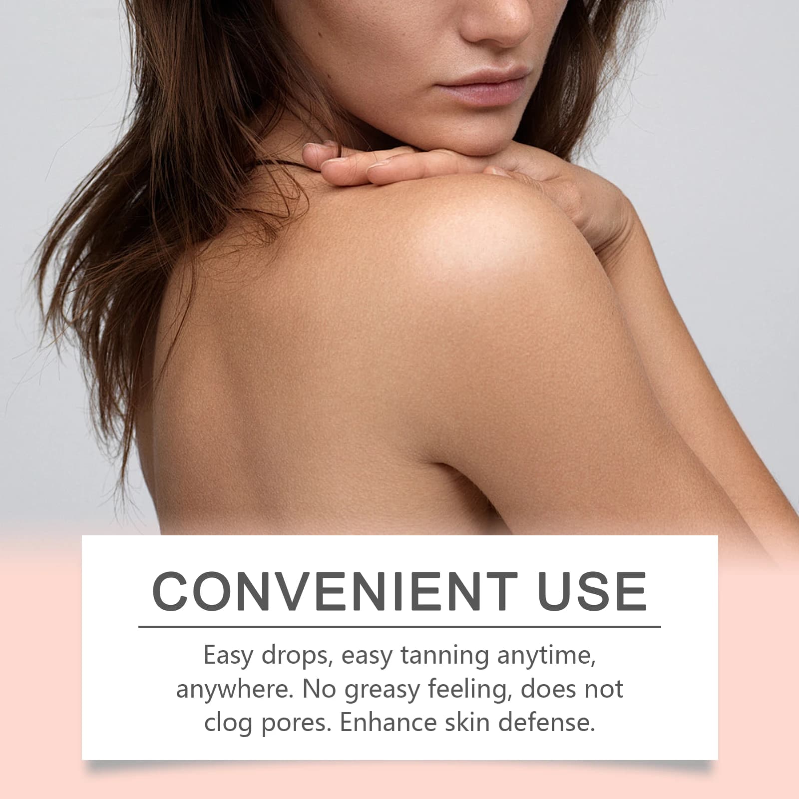 Gouttes de supplément de bronzage à base de plantes pures, hydratation légère et absorption rapide, soin corporel élastique quotidien original pour une peau lisse et rafraîchie