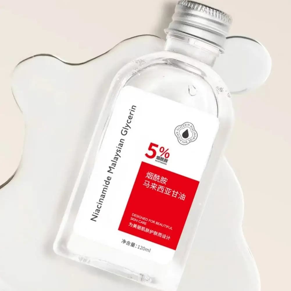 Huile Visage Hydratante et Éclaircissante à la Vitamine E et Glycérine de Malaisie – Améliore la Teint Terne, Régule la Sécrétion de Sébum, Affine les Pores