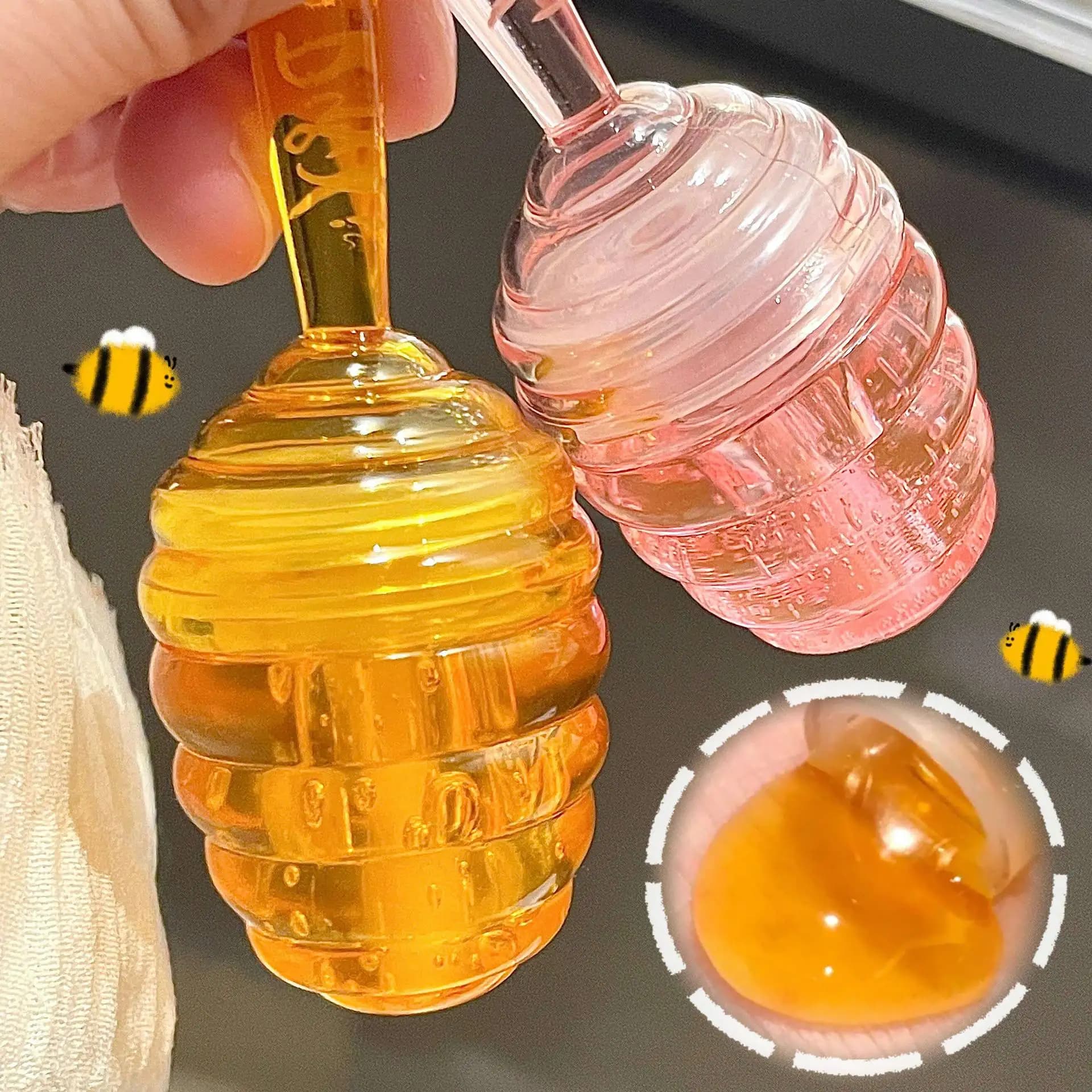 Honey Pot huile pour les lèvres fruits frais baume à lèvres longue durée hydratant clair huile pour les lèvres liquide rouge à lèvres brillant à lèvres maquillage cosmétiques
