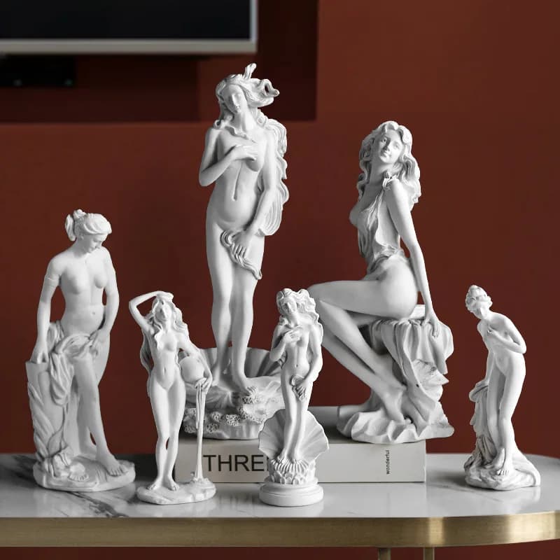 Statues de déesses vénusciennes nordiques, décorations pour l'entrée de la maison, salle d'art, esquisse, artisanat en résine, ornements