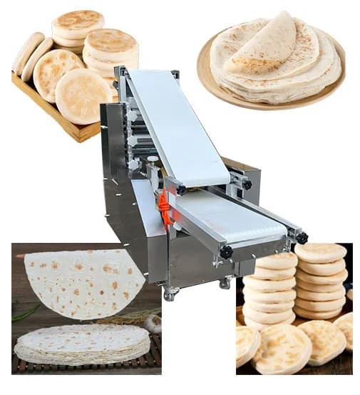 Machine de fabrication de tortilla Roti Chapati, Machine à pain arabe plate, ligne de Production automatique de Machine à pain Paratha Pita