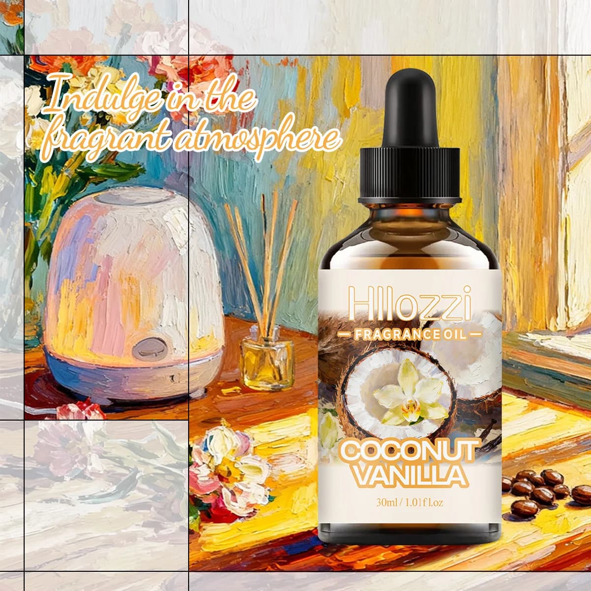 HUILE PARFUMÉE COCO VANILLE Adaptée aux soins du visage et du corps