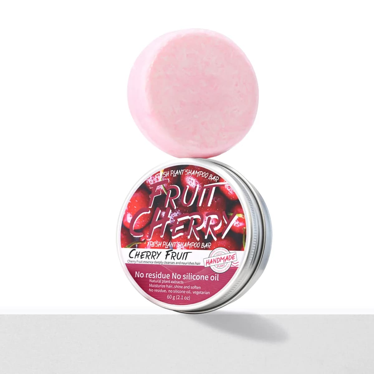 Nature plante fruits cerise solide shampooing rafraîchissant citron Aloe Vegan savon peau contrôle de l'huile pellicule shampooing barre