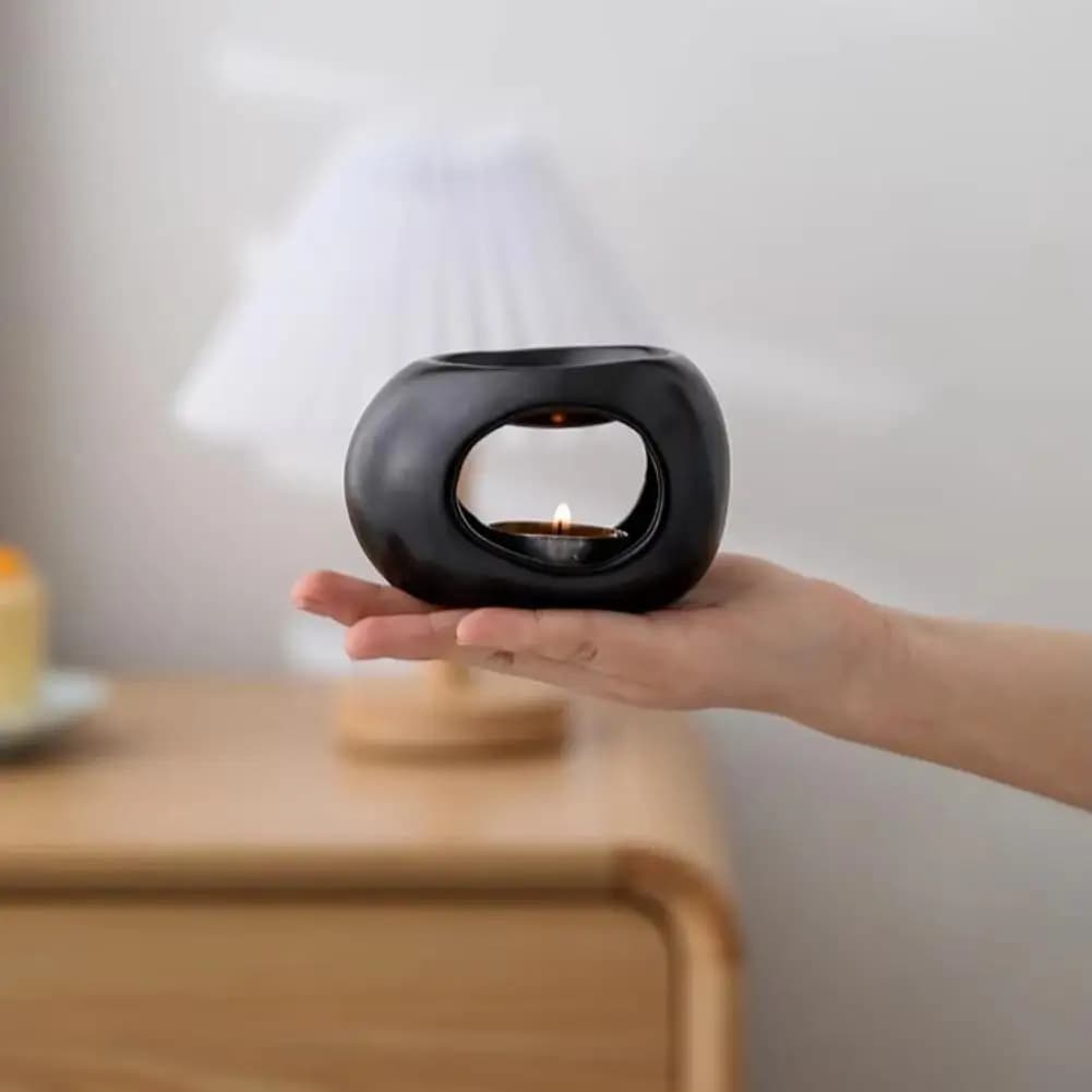 Brûleur d'encens en céramique, chauffe-cire, diffuseur d'huiles essentielles, aromathérapie, maison, bureau, relaxation, cadeau spa populaire