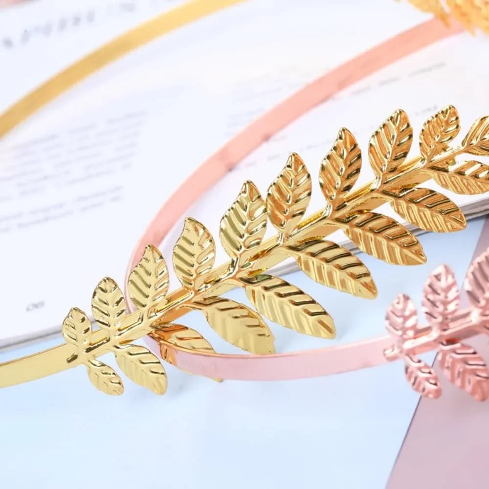 Bandeau en métal feuilles d'olivier à la mode, accessoires pour cheveux Vintage, couronne de mariée, couvre-chef de mariage pour femmes