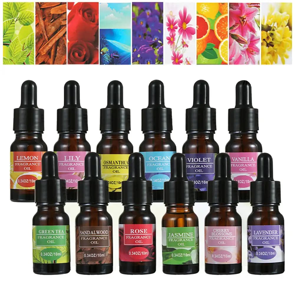 Huile essentielle végétale naturelle pour voiture, 10ml, pour désodorisant, diffuseur, humidificateur, recharge de parfum, arôme pour accessoires automobiles