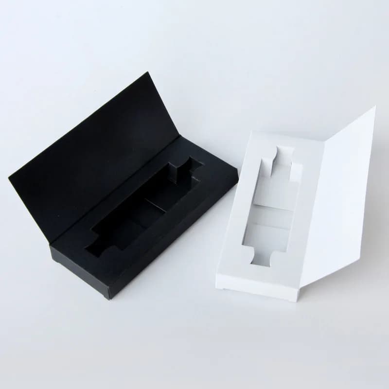 Boîte d'emballage de bouteilles de parfum, 1 pièce, pour flacon pulvérisateur de 3ml, 5ml, 10ml, boîte-cadeau, échantillon de parfum, Carton d'emballage, boîte noire et blanche
