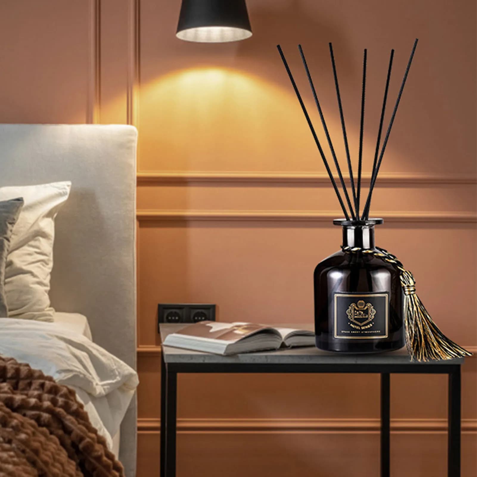 Huile parfumée pour diffuseur de parfum domestique, 50ml, avec 6 bâtons de diffuseur, cadeau pour amis et membres de la famille