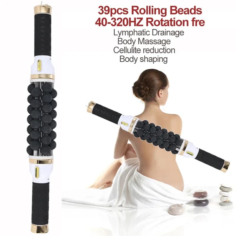 Rouleau électrique 40W pour le corps musculaire, relaxant, Massage roulant à haute fréquence, Fitness, Anti-Cellulite, Machine amincissante pour femmes