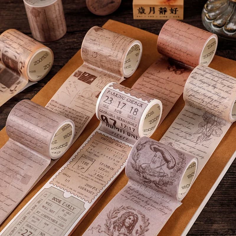 Rouleau de ruban adhésif Washi pour poèmes Vintage