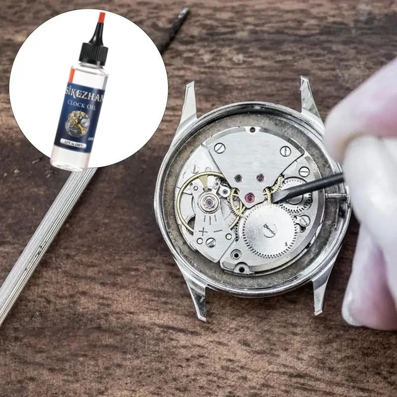 Huile d'horloges synthétique de qualité supérieure – Lubrification durable pour horloges anciennes et modernes – 60 ml avec applicateur de précision