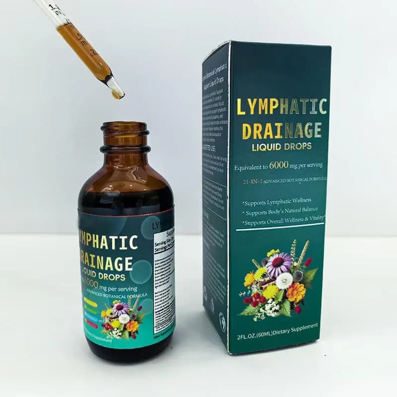 Offre Spéciale : Gouttes Liquides de Drainage Lymphatique – Formule Naturelle à Base de Plantes pour Stimuler la Circulation, Éliminer les Déchets en Excès et Favoriser le Bien-être Corporel