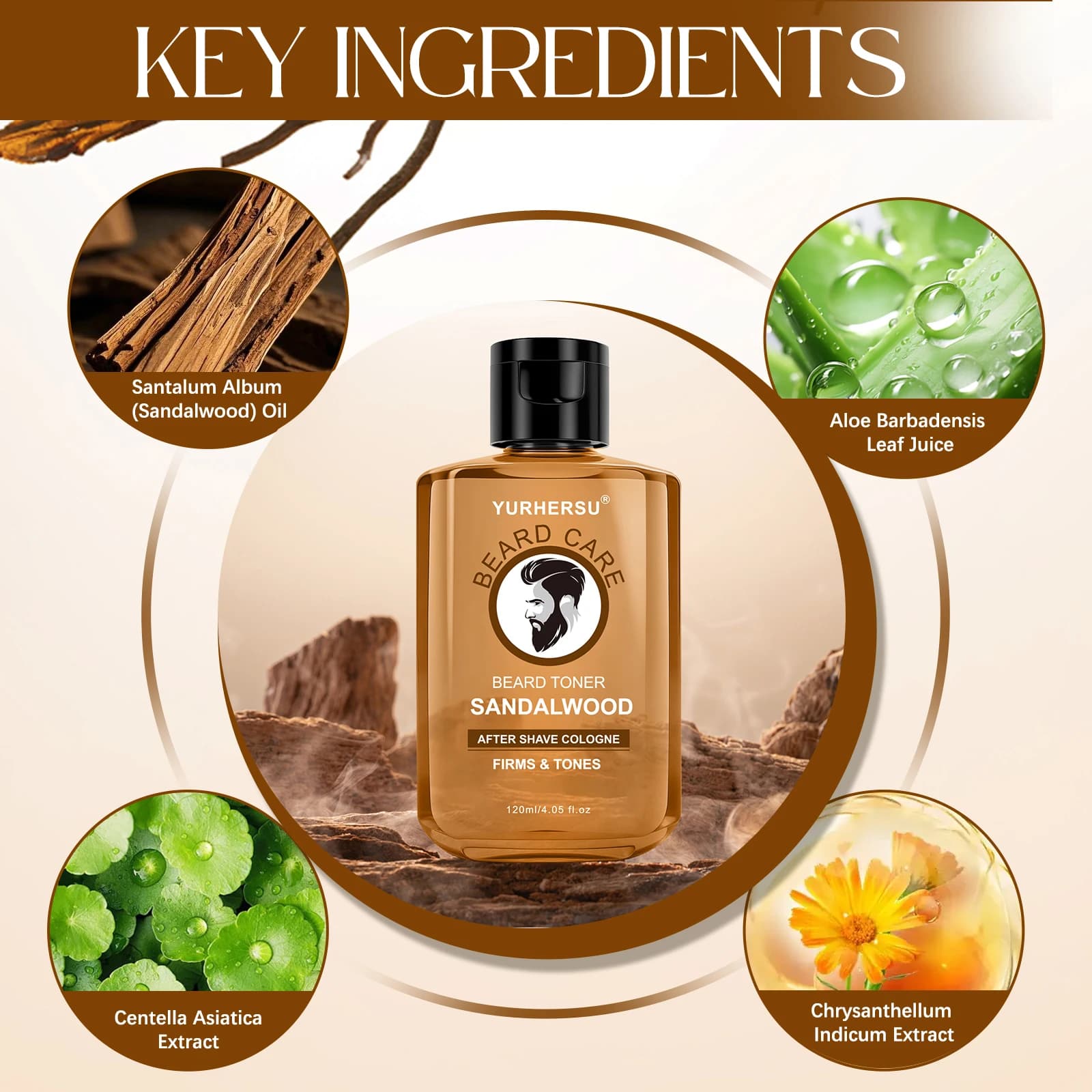 Après-rasage pour hommes - Centella asiatica Natural Absorbe rapidement pour nettoyer et toner la peau pour une sensation rafraîchissante - Après-rasage pour hommes
