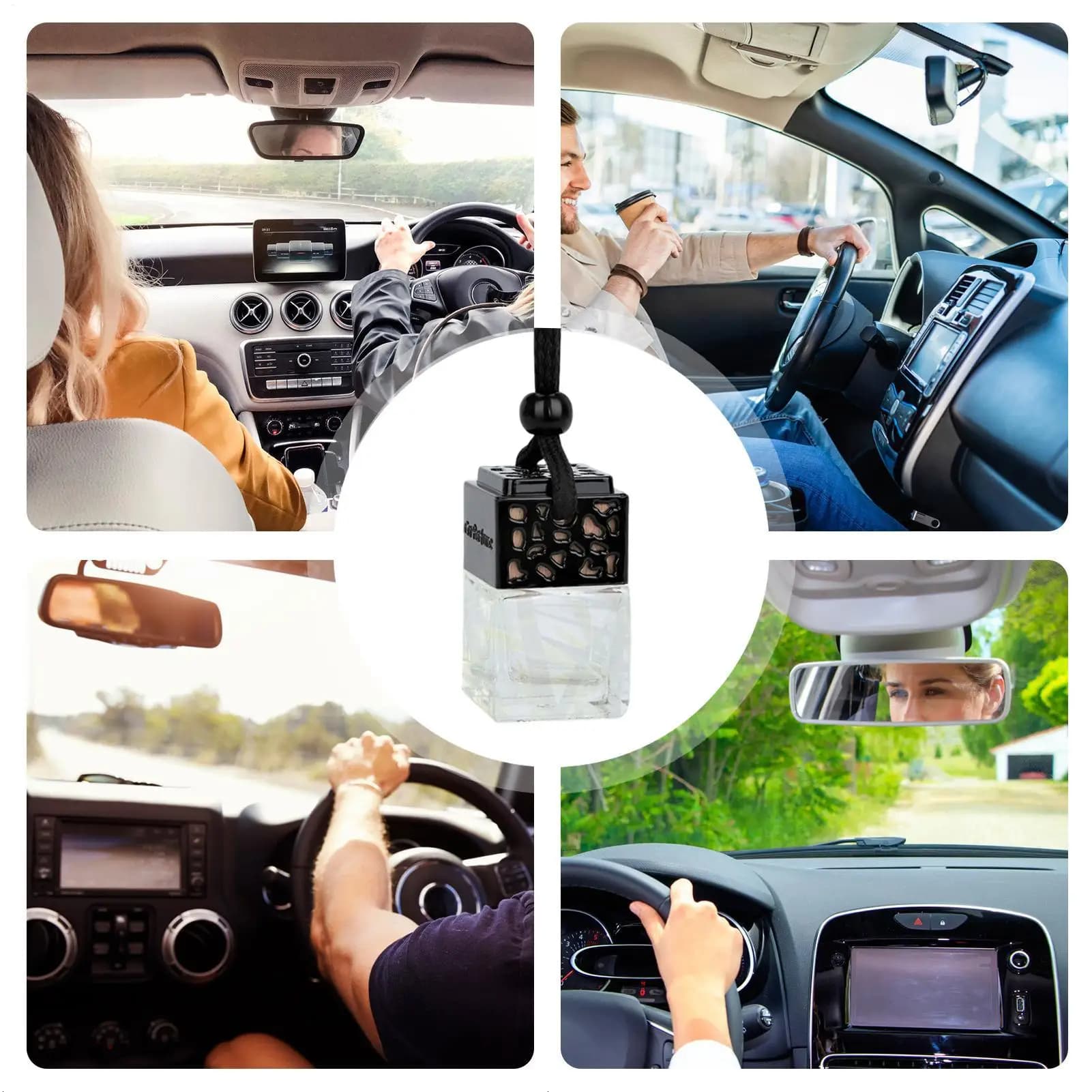 Diffuseur de parfum pour voiture 8ml, flacon suspendable pour décoration, parfum pour voiture, intérieur automobile, rétroviseur, maison, chambre