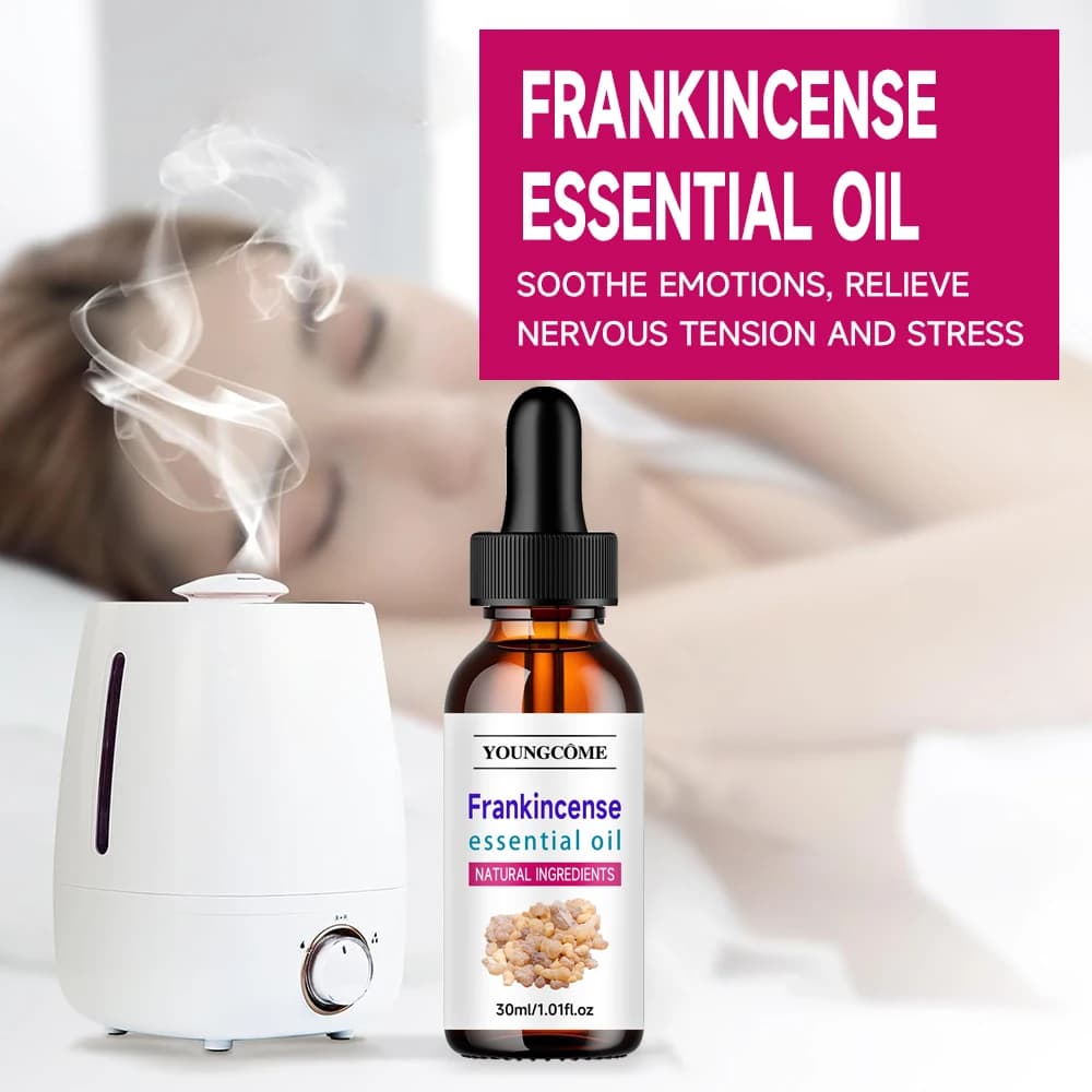 Huile Essentielle d'Encens Naturelle Boswellia Serrata - pour Diffuseur, Soins Capillaires, Visage, Soins de la Peau, Aromathérapie, Cuir Chevelu +