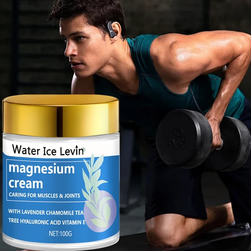 Crème au Magnésium à la Lavande et Arbre à Thé - Apaisement Musculaire, Hydratation Intensive, Détente Nocturne, Soin Hivernal