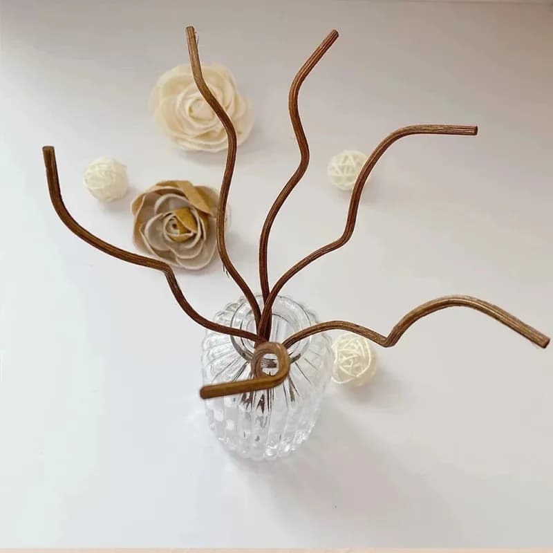 Bâtonnets en rotin pour diffuseur de parfum, 20/40 pièces, longs bâtonnets ondulés pour diffuseur d'arômes, distributeur d'huile pour décoration de la maison, parfum