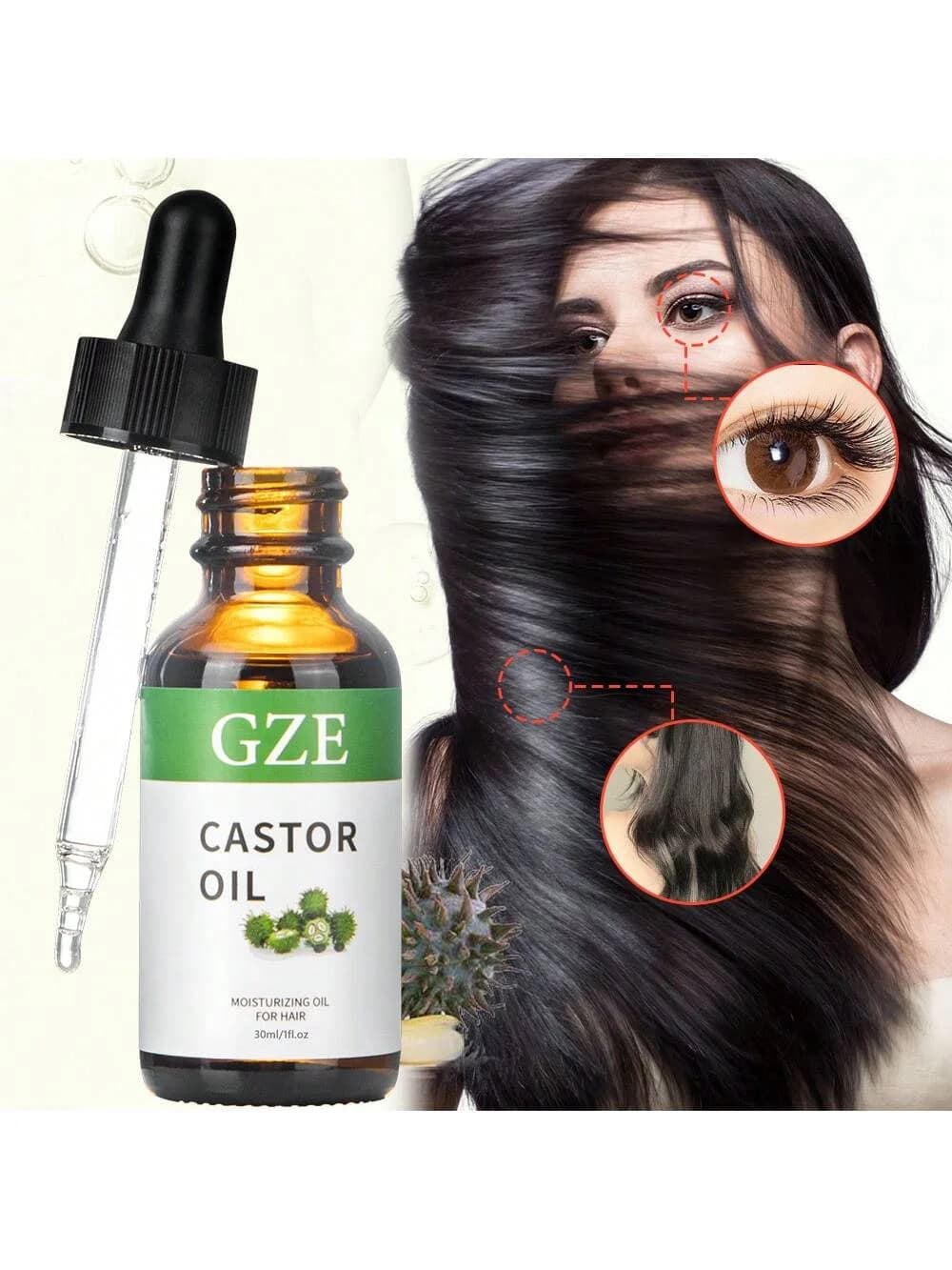 Huile de ricin Greflective (1oz) organique 100% pure et froide PMurcia sans hexane, croissance des cils, sourcils, cheveux Hydratant pour la peau