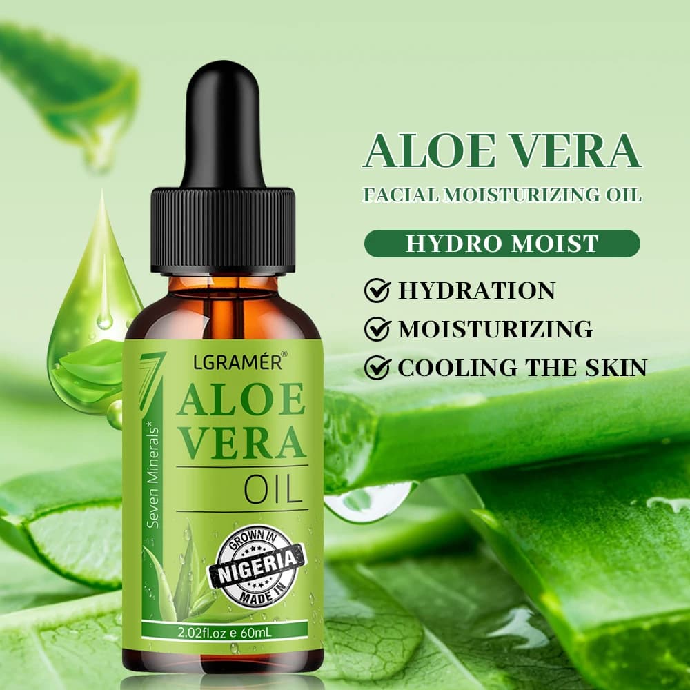 L'huile hydratante pour le visage à l'aloe vera maintient la peau humide tendre lisse pénètre profondément améliore la Texture de la peau Essence de soin pour la peau