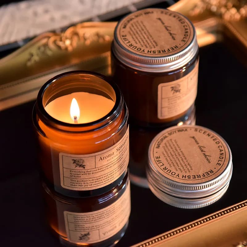 Bougie de soja parfumée ci-après, sans fumée, huile essentielle aromatique, décoration de luxe, cadeaux de mariage, fête, décoration de la maison