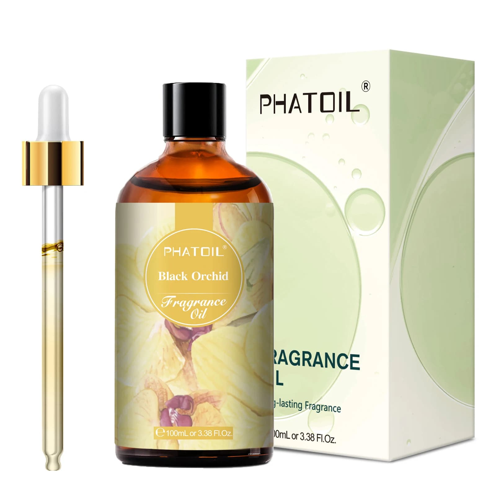 PHATOIL 100ml Huile parfumée Oud Warmth pour diffuseur d'aromathérapie, senteur Santal Chaud, Vanille, Ambre, Orchidée Noire