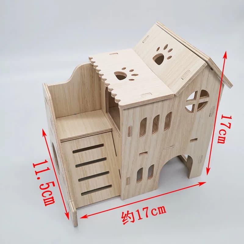 Abri en bois massif pour hamster, maison en bois pour hérisson, nid pour hamster d'Inde, chambre pour cochon d'Inde, maison pour poulet Rutin, boîte de dissimulation pour hamster