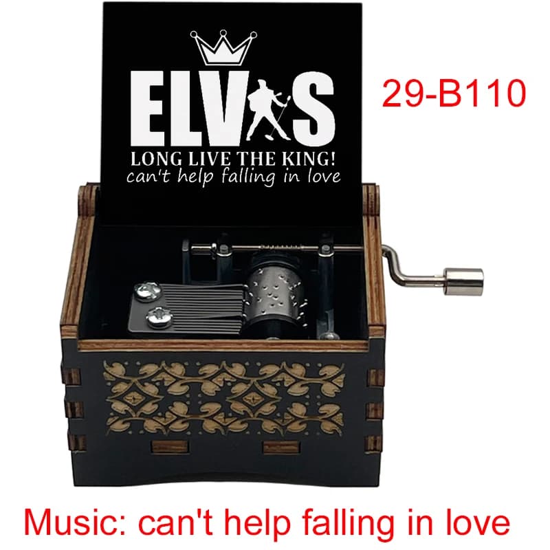 Boîte à musique classique « Can't Help Falling In Love » – 14 secondes, 18 notes – Décoration de bureau, ornements, cadeaux pour festivals et fêtes ﻿