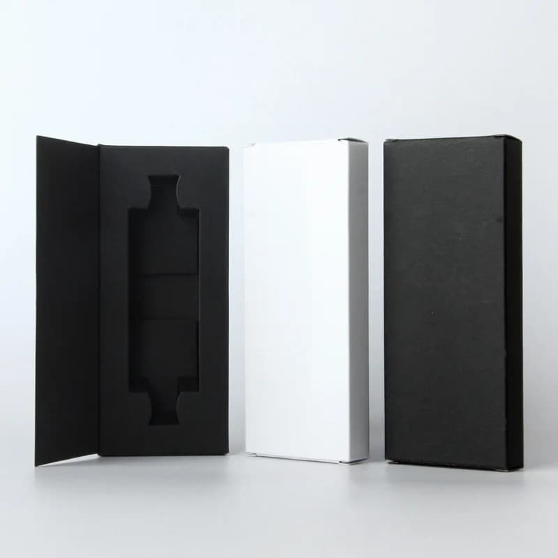 Boîte d'emballage de bouteilles de parfum, 1 pièce, pour flacon pulvérisateur de 3ml, 5ml, 10ml, boîte-cadeau, échantillon de parfum, Carton d'emballage, boîte noire et blanche