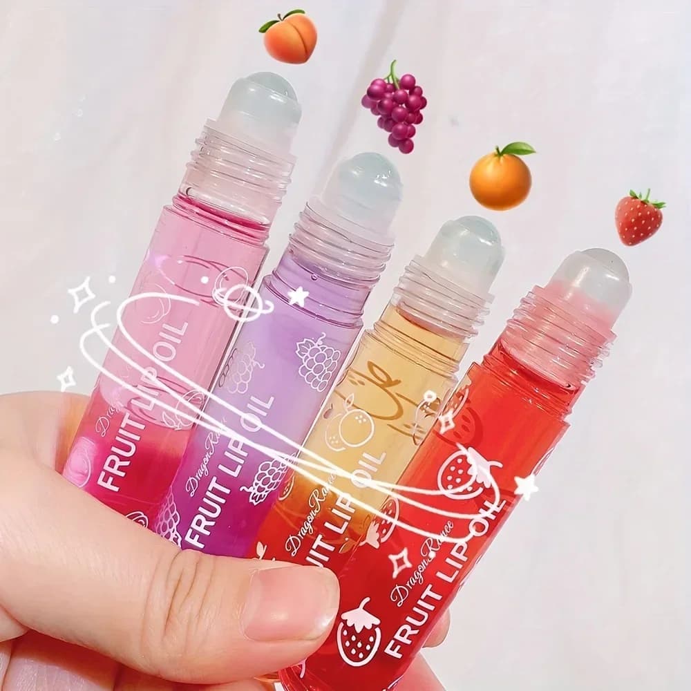 Baume à lèvres à bille aux fruits frais, maquillage hydratant, raisin clair, huile transparente, rouge à lèvres hydratant longue durée, brillant, cosmétiques