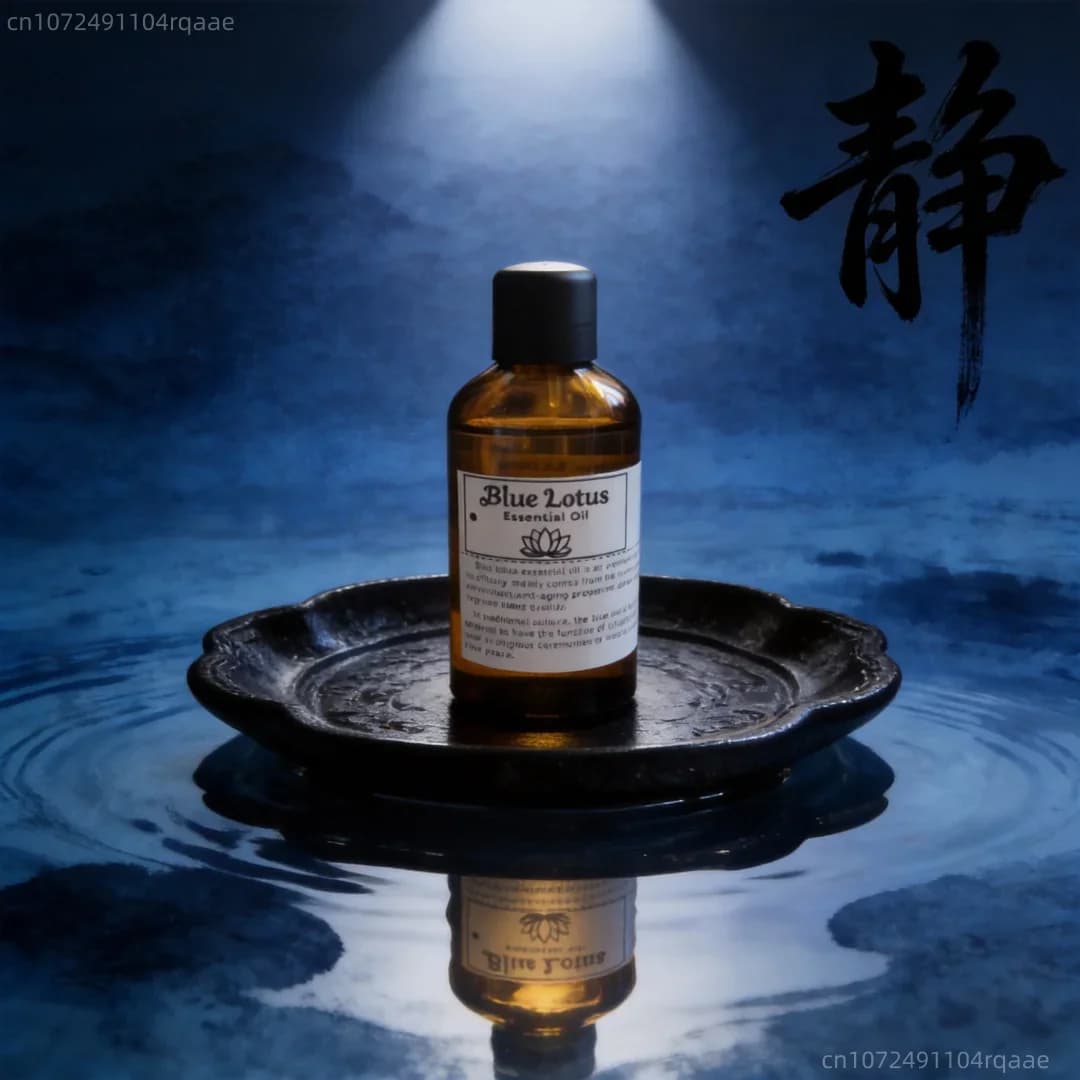Huile essentielle de lotus bleu pure et naturelle pour l'aromathérapie, le diffuseur, la méditation, la relaxation, l'aide au sommeil, l'huile parfumée pour la maison