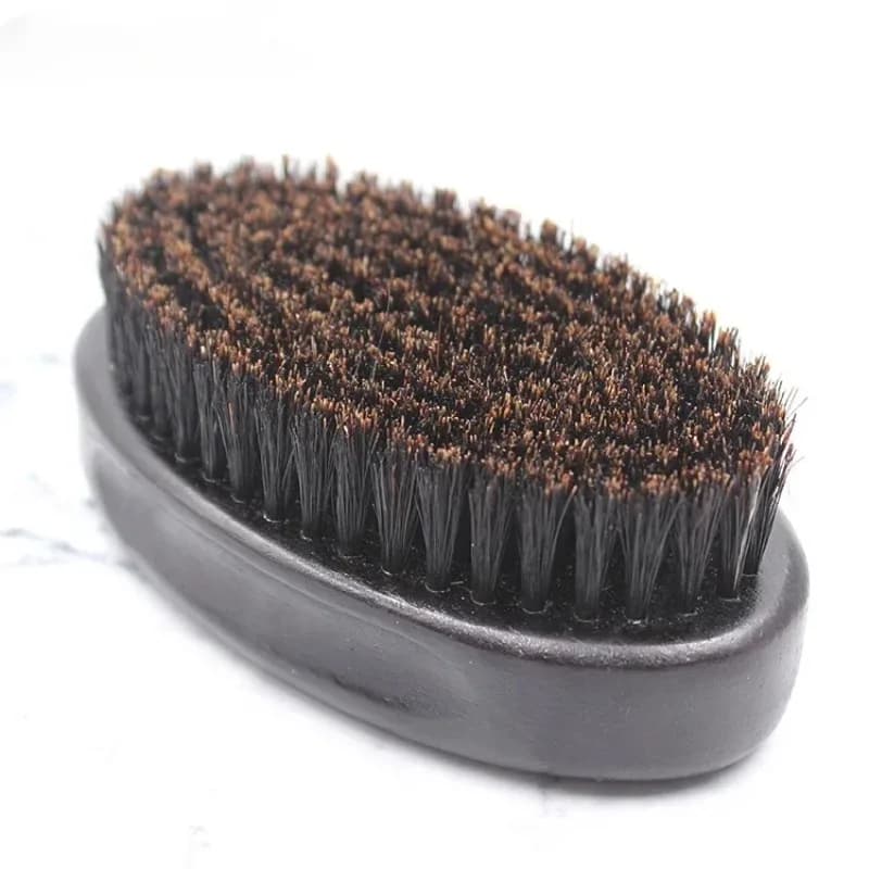 Brosse coiffante à tête d'huile vintage pour hommes – Brosse à poils en bois pour le toilettage des cheveux et de la barbe, nettoyage en profondeur et contrôle du volume
