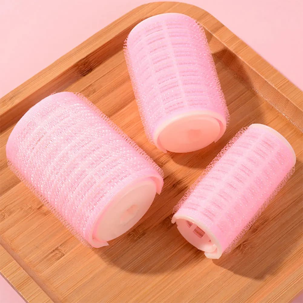 2 pièces 3 tailles coiffure usage domestique bricolage magique grands bigoudis auto-adhésifs style rouleau rouleau bigoudi cheveux femmes outil de beauté