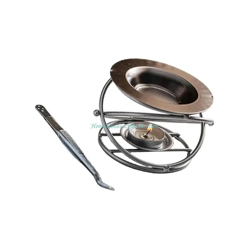 E74E brûleurs d'huiles essentielles, brûleurs cire fondue, aromathérapie, brûleurs d'arômes, diffuseur d'huile en fer, bougie