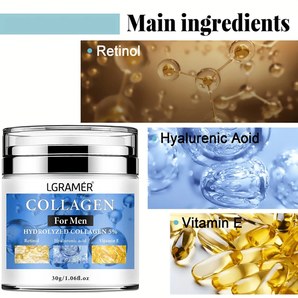 Crème anti-rides pour homme, raffermissante, hydratante, pour le visage et le cou, rétinol, traitement anti-âge