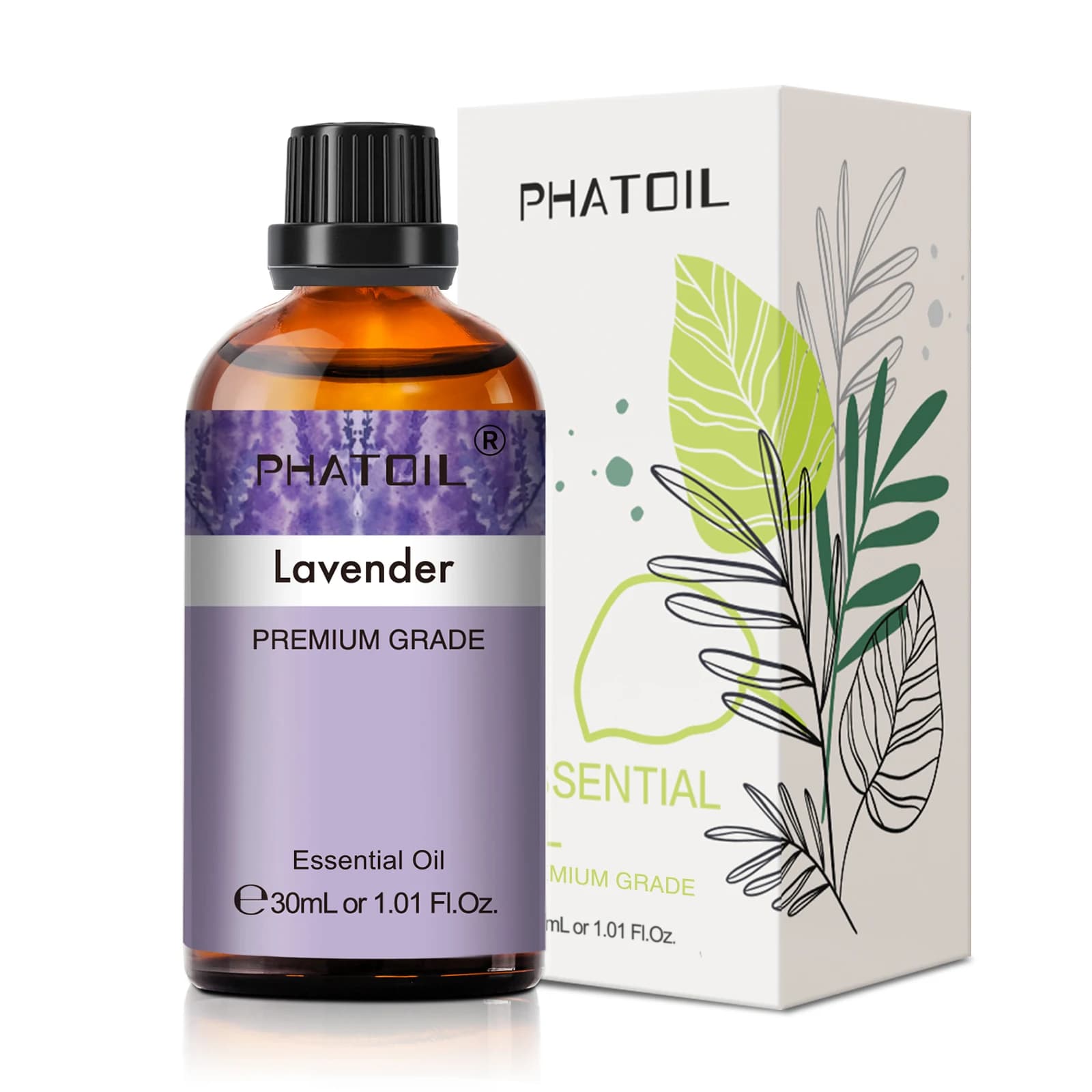 PHATOIL 30ml huiles essentielles d'arbre à thé lavande menthe poivrée vanille pour la fabrication de bougies d'aromathérapie huiles aromatiques d'eucalyptus naturel